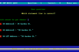 The IBM Basic Quiz 1